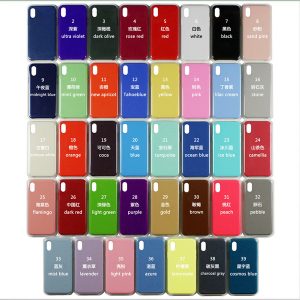 liquid silicone case for iphone 7 8 plus solid cover for iphone 6 6s with box for iphone x cover