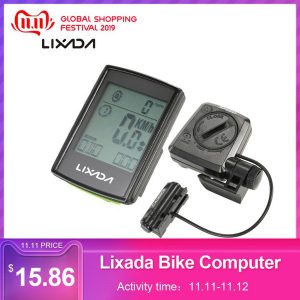 lixada 2-in-1 wireless bike cycling computer bicycle speedometer waterproof satch cadence lcd backlight bicycle accessories