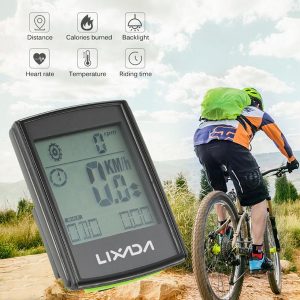 lixada wireless bicycle computer bike odometer speedometer lcd display 3 in 1 cycling computer with cadence heart rate monitor