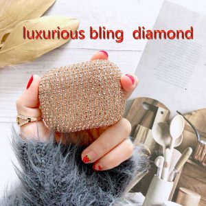 luxurious bling twinkle diamonds decorative case for apple airpods accessories wireless bluetooth earphone protective cover bag shell