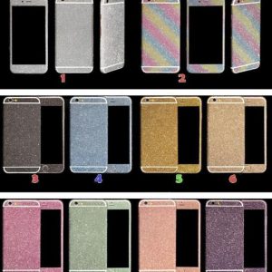 luxurious full body bling diamond shiny glitter rainbow front back sides skin sticker cover for 6 6g 6p 7 7plus x xr max