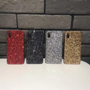 luxury bling glitter shining rough pc hard case flash powder capa back phone cover for iphone x 5s se 6 6s 7 8 plus iphone8 ip8