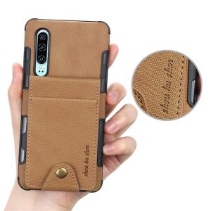 luxury canvas cloth case for huawei p20 p30 pro lite mate 10 y3 2017 p9 mini flip wallet card slot holder back cover