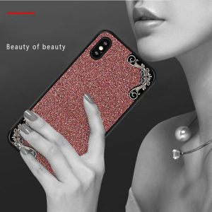 luxury clear tpu soft silicone case for iphone 6 7 8 x xr xs max plating side drill cell phone cover