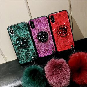 luxury diamond holder marble glitter bling phone case for iphone11 pro max xr xs max 6 7 8 plus samsung a20 a30 a40 a50 a60 a70