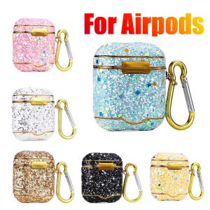 luxury diamond protector case for apple airpods shockproof with hook clasp cover for airpods earbuds cases iphone pro 11 x 8