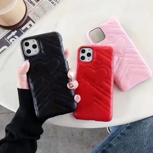 luxury emboss love heart phone case for samsung note 10 9 8 galaxy s10 s9 s8 leather luxury cover for iphone 11 pro x xs max xr 8 7 6 plus