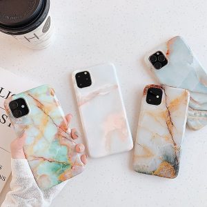 luxury imd tpu cellphone marble case for iphone 11 pro max xs xr 8 7 plus back cover full protective