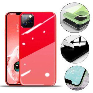 luxury liquid silicone pc phone cases for apple tempered glass back cover fashion protector for iphone 11 pro max x 6s 7 8