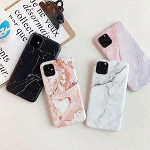 luxury soft tpu cellphone marble case for iphone 11 pro max xs xr 8 7 plus back cover shell