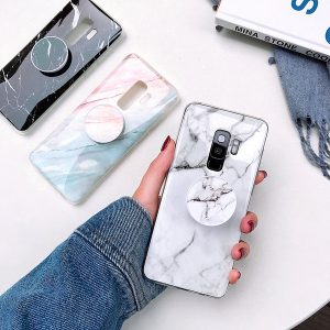 luxury tpu cover phone holder stand marble case for samsung galaxy a51 a71 a10 a30 a50 a70 s10 plus s20 ultra note 10 pro