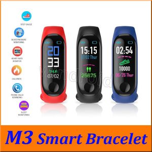 m3 fitness smart bracelet ip67 waterproof heart rate monitor sleep monitoring smartwatch pk mi band wristbands detachable colorful