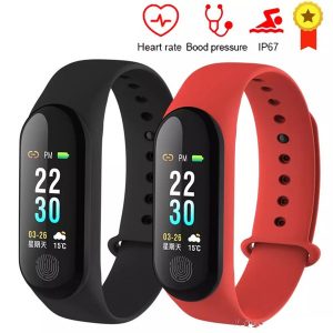 m3 plus smart wristband band fitness bracelet big touch screen reminder heart rate tracker smart band watch for android ios