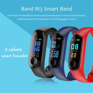 m3 smart band blood pressure monitoring wristband ip67 water resistance multi-sports modes tracking remindering for home outdoor