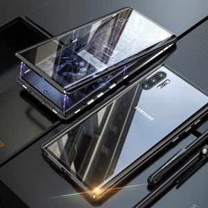 magnetic adsorption 360 full tempered glass flip case for samsung galaxy note 10 plus note10 note 9 8 s9 s8 plus