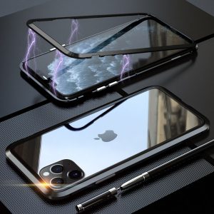 magnetic adsorption tempered glass back case for iphone 11 pro max 11 xs max xr xs x 8 7 6s 6 5 se