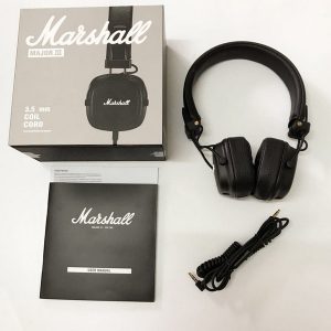 marshall major iii 3.0 wired headphones dj headphone deep bass noise isolating headset earphone for iphone xr samsung smart phone