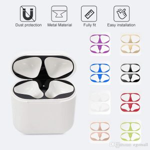 metal dust guard sticker for airpods case cover dust-proof protective sticker skin protector for air pods accessories