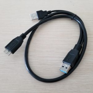 micro usb 3.0 to usb 2.0 a & usb 3.0 a 1 to 2 splitter power data extension cable male to male for mobile hard drive 60cm