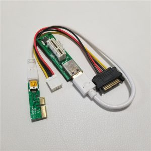 mini pci-e x1 extension cable to be powered pcie 1x extended expansion card 90 degree right angle