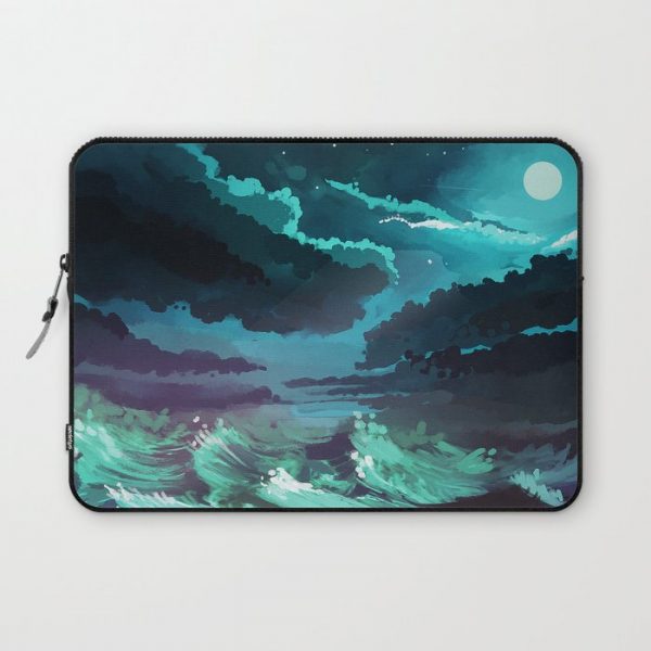 moonlit stormy sea Computer Cover by Star Plasma - Laptop Sleeve - 13"