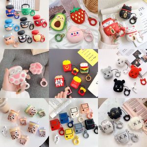 multi patterns 3d cartoon silicone case for apple airpods protective wireless bluetooth earphone case cover pouch