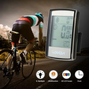 multifunctional 3-in-1 wireless lcd bicycle cycling computer with cadence heart rate monitor chest strap water-resistant