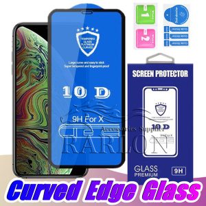 new 10d 9d 5d tempered glass screen protector full cover protective film for iphone 11 pro max xs max xr 8 7 6s plus with full glue