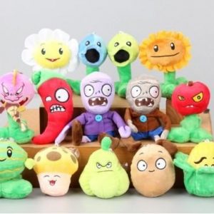 new 5" plants vs zombies soft plush toy with sucker a full 1 set 14 pcs