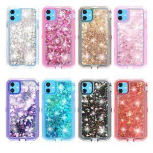 new bling bling liquid glitter case for iphone 11 pro max cell phone anti-drop soft clear tpu case flash glitter shell