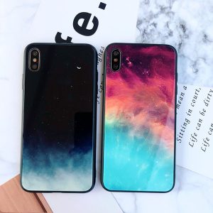 new case for iphone 6 7 8 plus casefit glossy tempered glass silicone hard cover for iphone x xr phone case