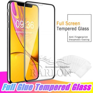 new full glue tempered glass screen protector full screen coverage shatter-proof film for iphone 11 pro max x xs max xr 8plus 7 plus