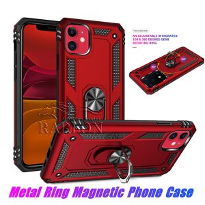 new hybrid rugged dual layer armor phone case with magnetic kickstand for iphone 11 pro max samsung s20 ultra a10 a30 a10s a30s note 10 s10