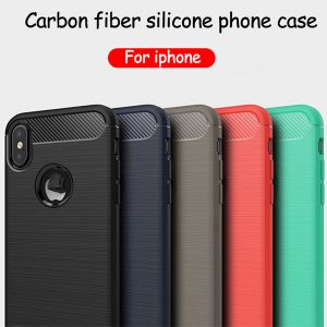 new iphonexr brushed carbon fiber phone case xs max anti-fall fingerprint phone case factory direct sales