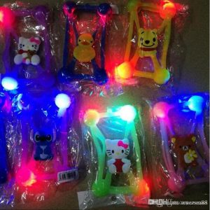 new led light universal phone cases 3d cartoon silicone phone case protective soft rubber frame for 3.5-5.5 inch cell phones