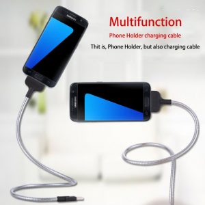 new metal mobile phone charging stand data cable & tripod charger dock usb-c type-c micro for android universal dhl ing