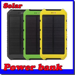 new style full 20000mah power bank ultra-thin waterproof solar power banks 2a output cell phone portable charger solar powerbank