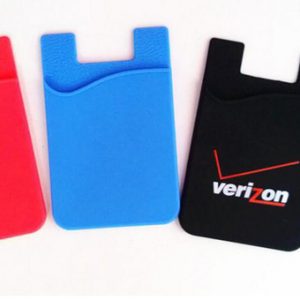 nice customized logo universal 3m sticky phone wallet silicone self adhesive card pocket covers credit card holder wallet smart card holder