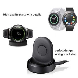 no heating wireless charging dock cradle charger for samsung gear s4 s3 sport watch with usb cable retail package high quality