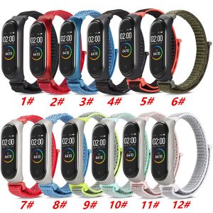 nylon loop replaceable bracelet for xiaomi mi band 3 sports wristband breathable strap for xiaomi miband 4 smart watch accessories