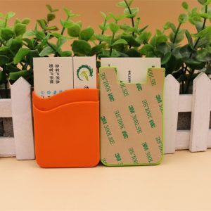 oem price wholesale custom printed universal mix color back 3m silicone adhesive stick id credit card holder pocket pouch card holder