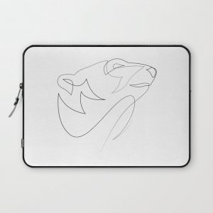 one line polar bear Computer Cover by addillum - Laptop Sleeve - 13"