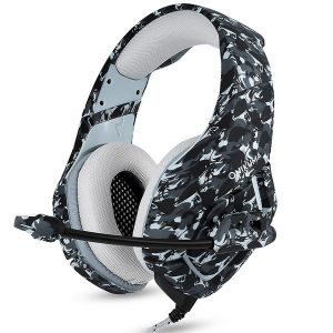 onikuma k1 camouflage ps4 headset bass gaming headphone game earphone casque with mic for pc mobile phone xbox with retail package refly