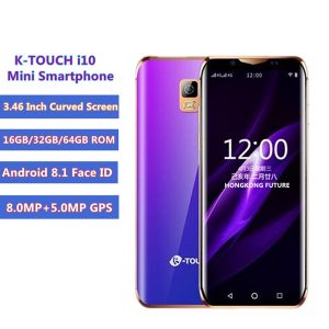 original mini smartphone k-touch i10 quad core 3gb 64gb 3.46inch 6d curved glass screen android 8.1 face id wifi smallest 4g smartphone