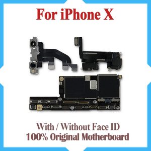 original motherboard for iphone x 64gb 256gb factory unlocked mainboard with/without face id ios update support logic board