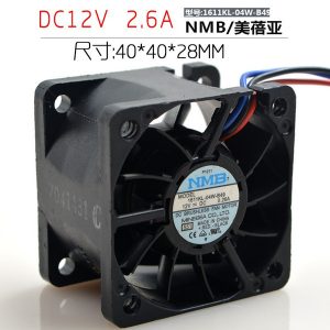 original nmb 1611kl-04w-b49 4cm 12v 4028 0.26a 3-wire server fan