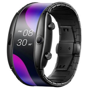 original nubia alpha smart mobile phone watch 4.01" foldable flexible screen snapdragon wear 2100 quad core 1gb ram 8gb rom 5.0mp bracelet