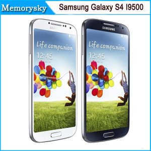 original samsung galaxy s4 i9500 unlocked phone 5.0inch 13mp camera quad core 16gb storage refurbished white black smart phone