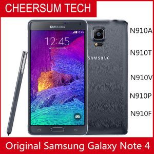 original unlocked samsung galaxy note 4 cellphone 16mp camera 3gb ram 32gb rom 3g/4g 5.7'' refurbished note4 mobile phone