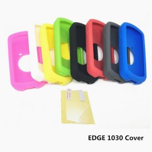 outdoor cycling edge 1030 computer silicone rubber protect case + lcd screen film protector for garmin edge 1030